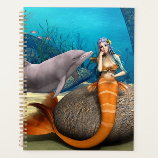 夢のような人魚とイルカの水中幻想アート プランナー手帳 (正面)
