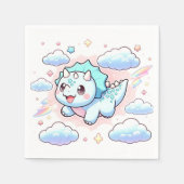 夢のような可愛い恐竜の赤ちゃんシャワー スタンダードカクテルナプキン (正面)