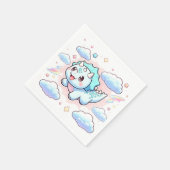 夢のような可愛い恐竜の赤ちゃんシャワー スタンダードカクテルナプキン (角)