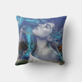 夢のような場面で女性と一緒にクッション クッション (裏面)