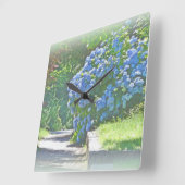 夢のような夏のアジサイ スクエア壁時計 (傾斜)