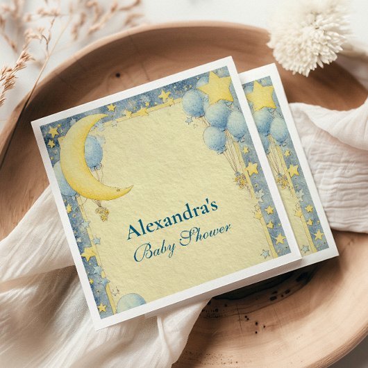 夢のような夜空のベビーシャワー スタンダードカクテルナプキン