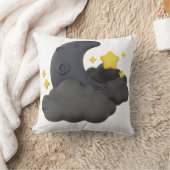 夢のような夜空の枕の月、星と雲 クッション (ブランケット)