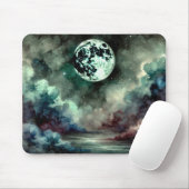 夢のような夜空の神秘的な月の宇宙雲 マウスパッド (マウス)
