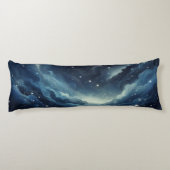 夢のような夜空 – きらめきと銀の渦巻き旋回 ボディピロー (裏面)