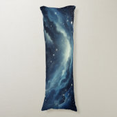 夢のような夜空 – きらめきと銀の渦巻き旋回 ボディピロー (正面縦)