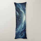 夢のような夜空 – きらめきと銀の渦巻き旋回 ボディピロー (裏面 (縦))