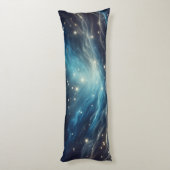 夢のような夜空 – きらめきと銀の渦巻き旋回 ボディピロー (裏面 (縦))