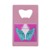 夢のような天使の翼とハロー クレジットカード栓抜き (正面)