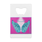 夢のような天使の翼とハロー クレジットカード栓抜き (裏面)