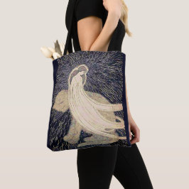 夢のような女性と猫 トートバッグ