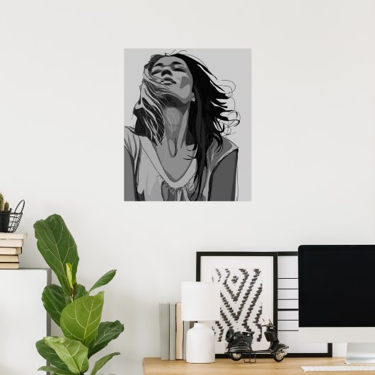 夢のような女性のポスター ポスター (ホームオフィス)