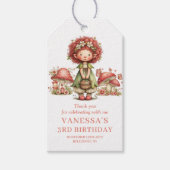 夢のような妖精のピンクの花の誕生日ギフトタグ ギフトタグ (正面)