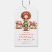 夢のような妖精のピンクの花の誕生日ギフトタグ ギフトタグ (裏面)