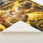 夢のような妖精の柔らかいセーターのメガネと本 シェルパブランケット (3/4)