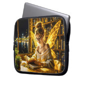 夢のような妖精の柔らかいセーターのメガネと本 ラップトップスリーブ (正面左)