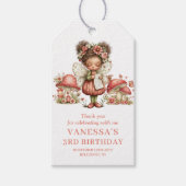 夢のような妖精の2歳の誕生日 ピンクの花のギフトタグ ギフトタグ (正面)