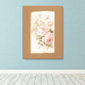 夢のような宇宙の水彩でバラを高める キャンバスプリント (インサイチュ (ウッドフロア))