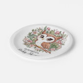 夢のような小さなフクロウの赤ちゃんシャワー ペーパープレート (アングル)