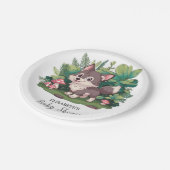 夢のような小さな狼の赤ちゃんシャワー ペーパープレート (アングル)