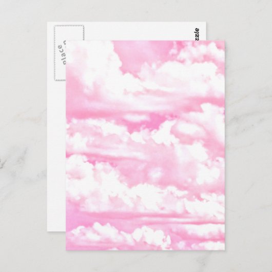 夢のような幸せなピンクの雲 ポストカード (正面/裏面)