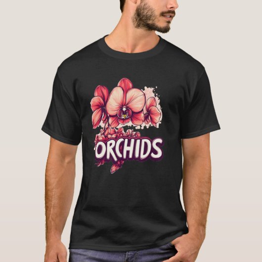 夢のような庭への逃避行の服のための可愛らしい蘭 Tシャツ (正面)