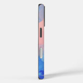 夢のような抽象芸術の水色の雲の青とピンク Case-Mate iPhoneケース (裏面 / 右)
