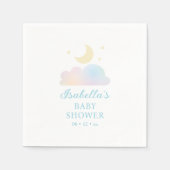 夢のような月と星の雲9赤ちゃんシャワー スタンダードカクテルナプキン (正面)