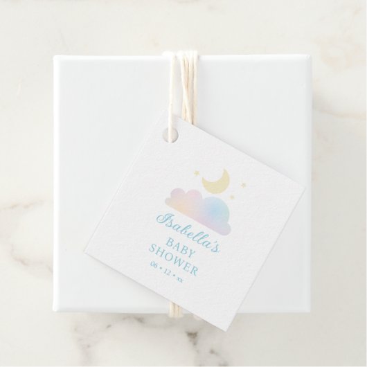 夢のような月と星の雲9赤ちゃんシャワー フェイバータグ (インサイチュ)