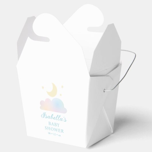 夢のような月と星の雲9赤ちゃんシャワー フェイバーボックス (オープン)