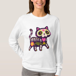 夢のような月光ネコTシャツ – かわいい夜のネコの模様 Tシャツ