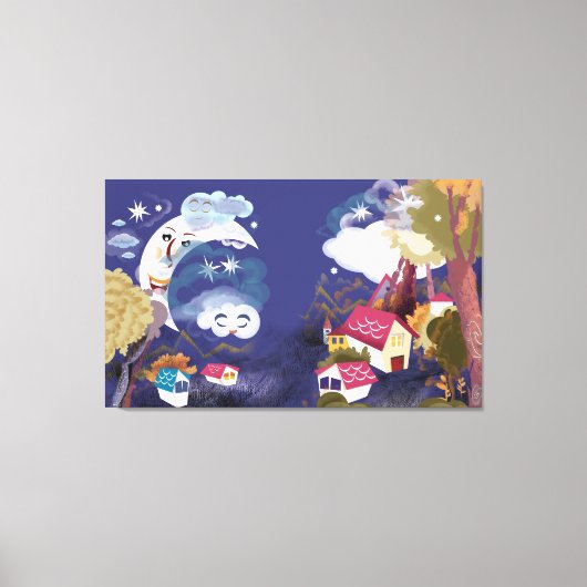 夢のような月 キャンバスプリント (正面)