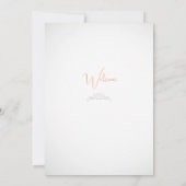 夢のような桃色の花の冠ブライダルシャワー 招待状 (裏面)