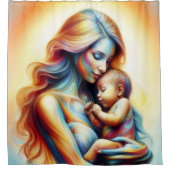 夢のような母性絆ファンタジー母ベビー シャワーカーテン (正面)