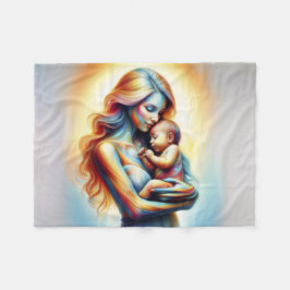 夢のような母性絆ファンタジー母ベビー フリースブランケット