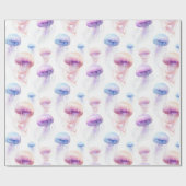 夢のような水の色のクラゲのギフトラップ ラッピングペーパー (フラット)