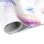 夢のような水の色のクラゲのギフトラップ ラッピングペーパー (ロールコーナー)