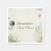 夢のような水の色のバルーン赤ちゃんシャワー スタンダードカクテルナプキン (正面)