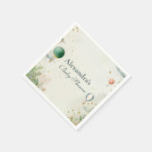 夢のような水の色のバルーン赤ちゃんシャワー スタンダードカクテルナプキン (角)