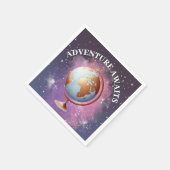 夢のような水の色の冒険が赤ちゃんのシャワーを待つ スタンダードカクテルナプキン (角)