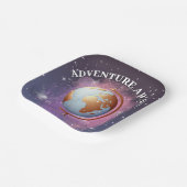 夢のような水の色の冒険が赤ちゃんのシャワーを待つ ペーパープレート (傾斜あり)