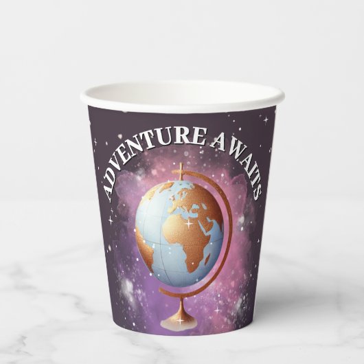 夢のような水の色の冒険が赤ちゃんのシャワーを待つ 紙コップ (裏面)