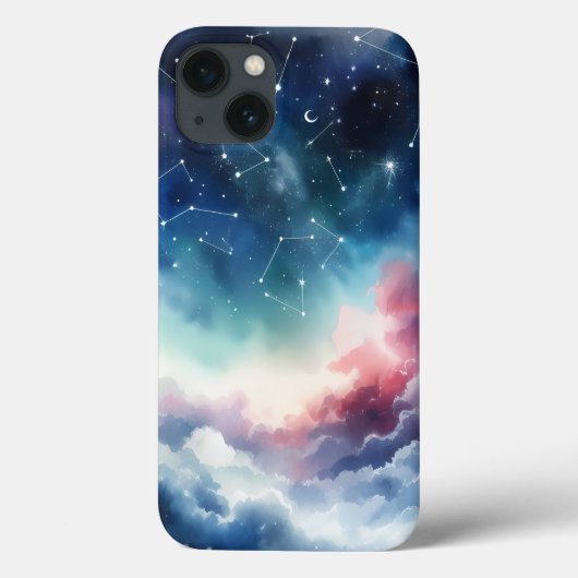 夢のような水の色の夜の空iPhone 13ケース Case-Mate iPhoneケース (裏面)