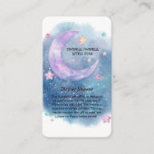 夢のような水の色twinkle小さな星の赤ちゃんシャワー エンクロージャーカード (正面)