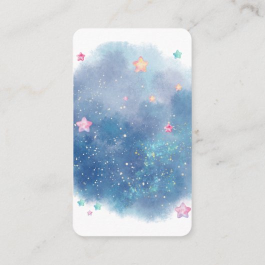 夢のような水の色twinkle小さな星の赤ちゃんシャワー エンクロージャーカード (裏面)