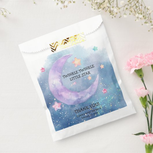 夢のような水の色twinkle小さな星の赤ちゃんシャワー フェイバーバッグ (封をした状態)