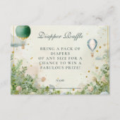 夢のような水彩風船おむつラッフル エンクロージャーカード (正面)