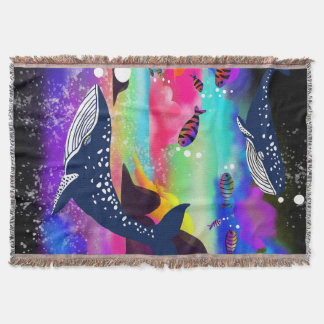 夢のような海クジラカラフル、海洋生物 スローブランケット