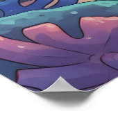 夢のような海中の人魚サンゴ礁 ポスター (角)