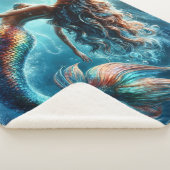 夢のような海人魚の女の子のファンタジーの生き物 シェルパブランケット (3/4)